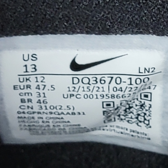 Nike Vapor Edge Pro 360 White Black Pure Platinum Football Cleats Men Size 13 main image 4